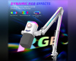 AmpliGame AM8PROT Microphone with Boom Arm - White