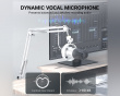 AmpliTank K688 USB/XLR Dynamic Microphone - White