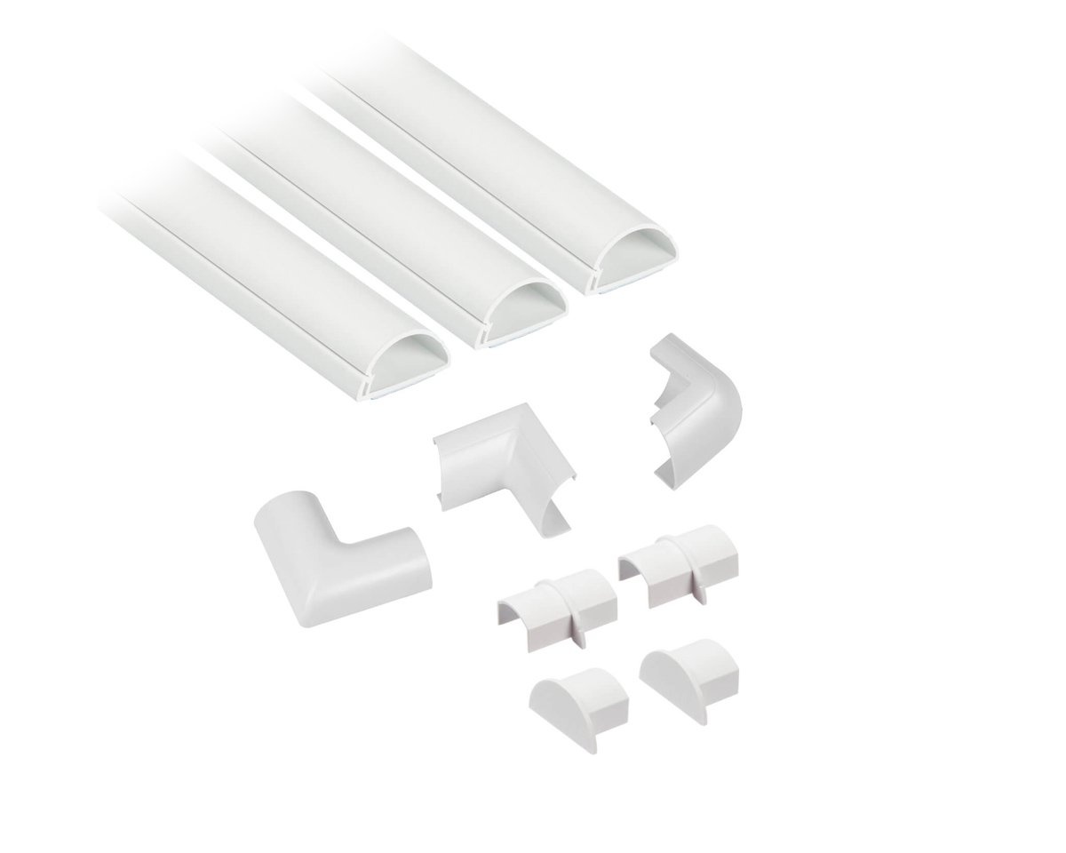 DeLOCK self-adhesive plastic cable cover, white