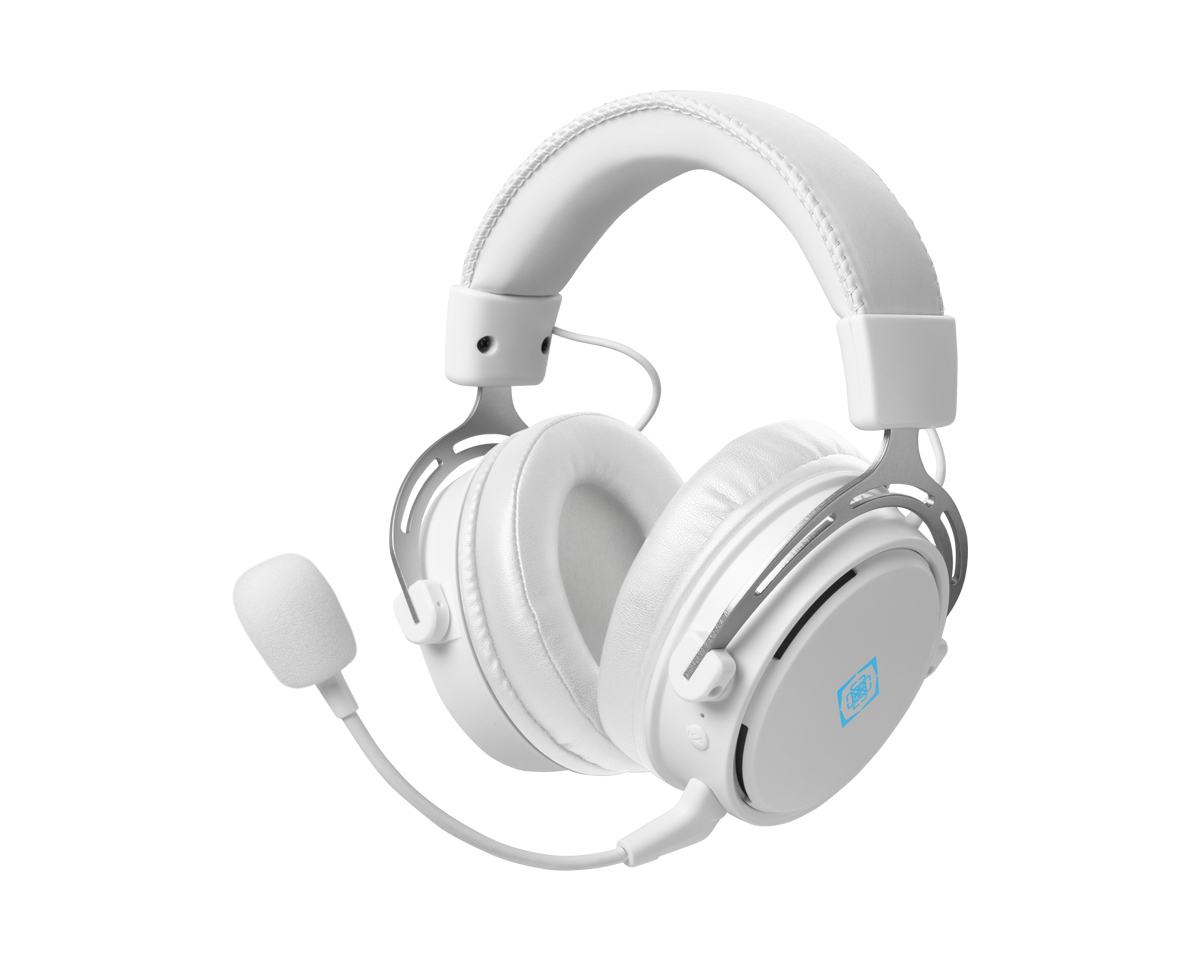 White gaming outlet headset with mic