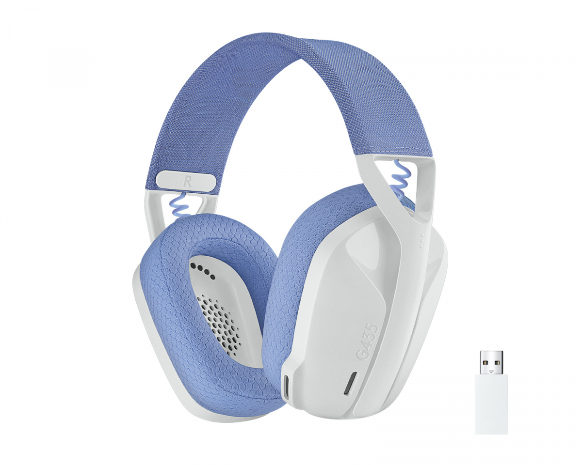 Logitech G435 Lightspeed Trådlös Gaming Headset - White - us