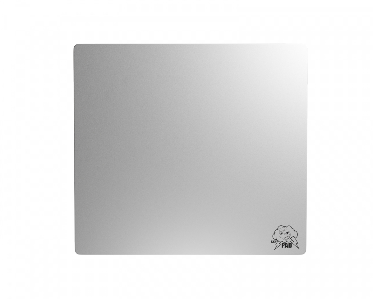 Skypad Glass 3.0 (White - Cloud Logo) - Mousepad - us.MaxGaming.com