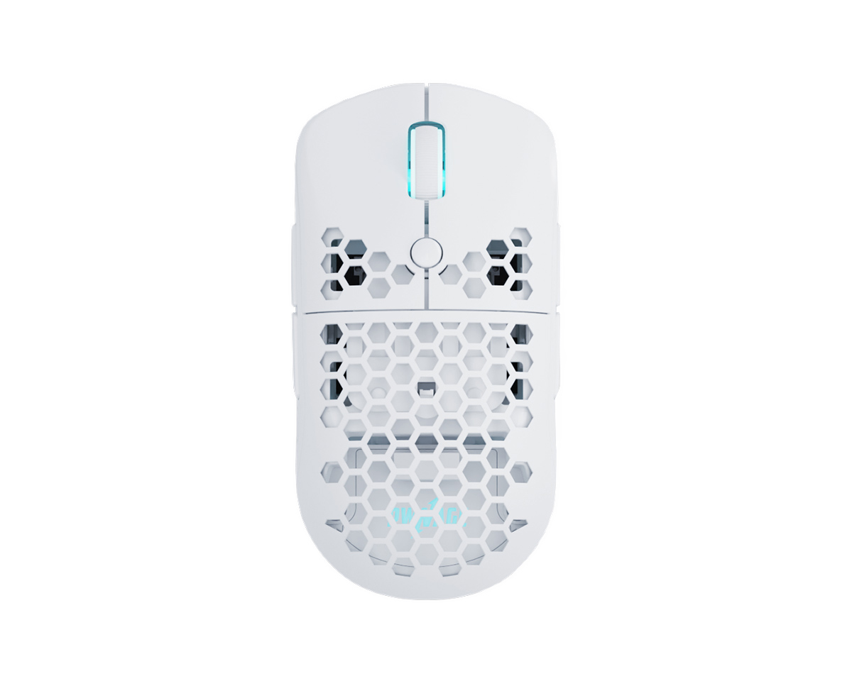 Pwnage Ultra Custom Ambi Wireless Gaming Mouse - Honeycomb - White -  