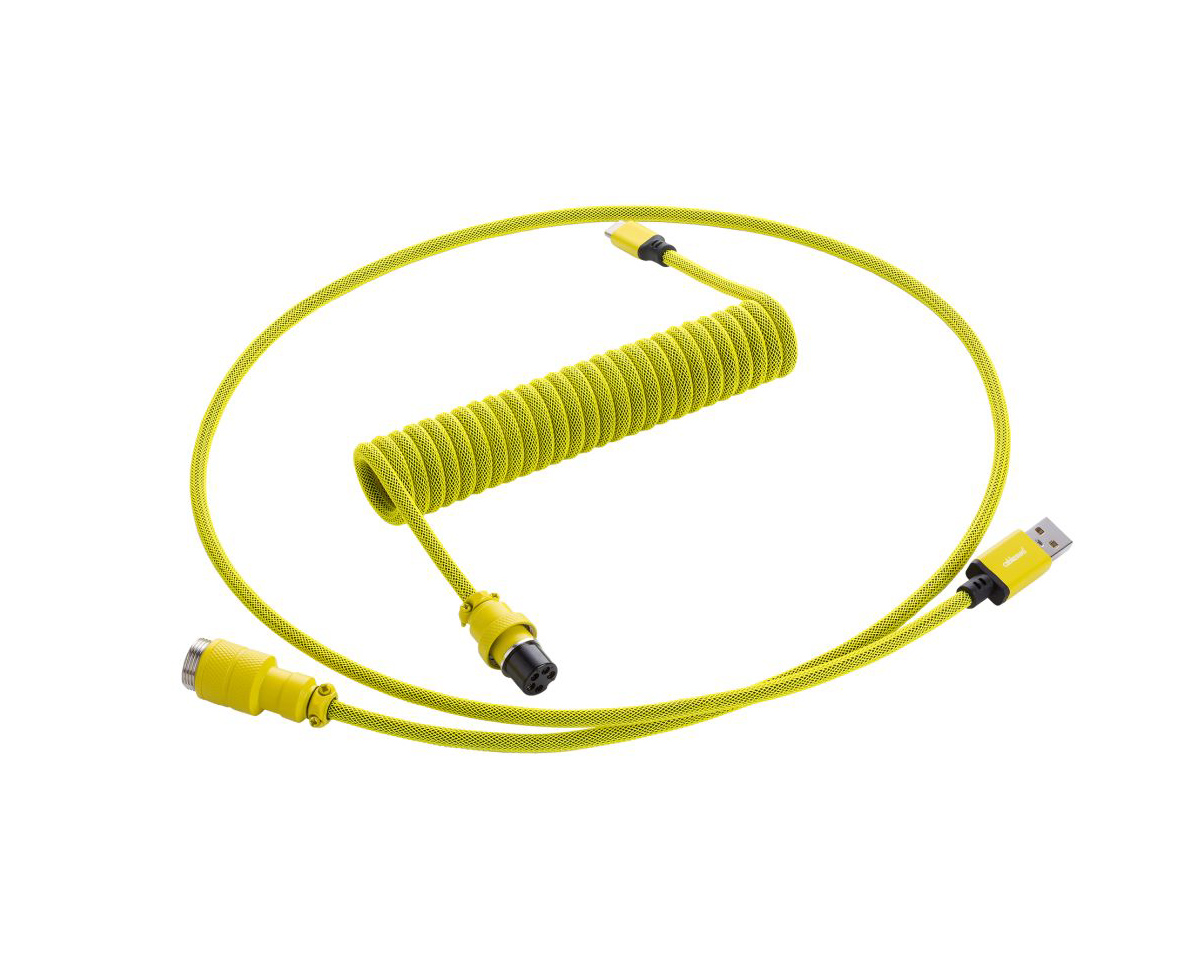 CableMod Pro Coiled Cable USB A to USB Type C, Dominator Yellow