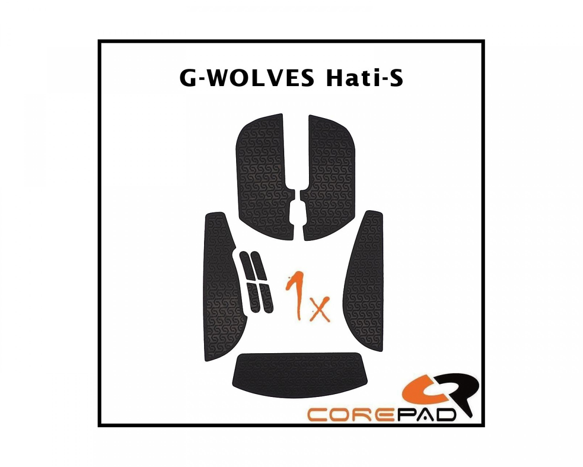 Corepad Soft Grips for G-Wolves Hati S Mini - Black - us.MaxGaming.com