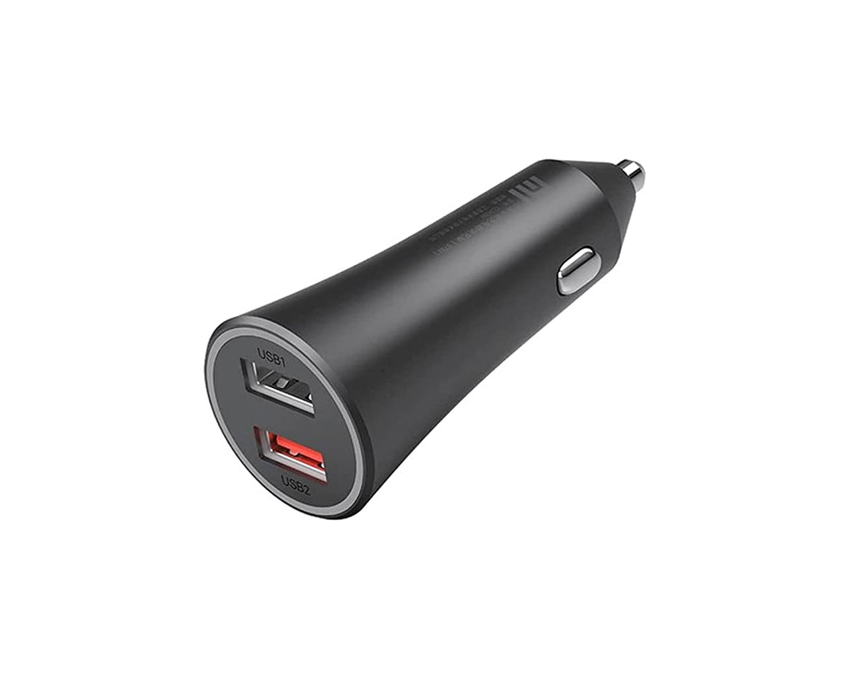 Official Xiaomi Black 37W USB-A Dual Port Car Charger