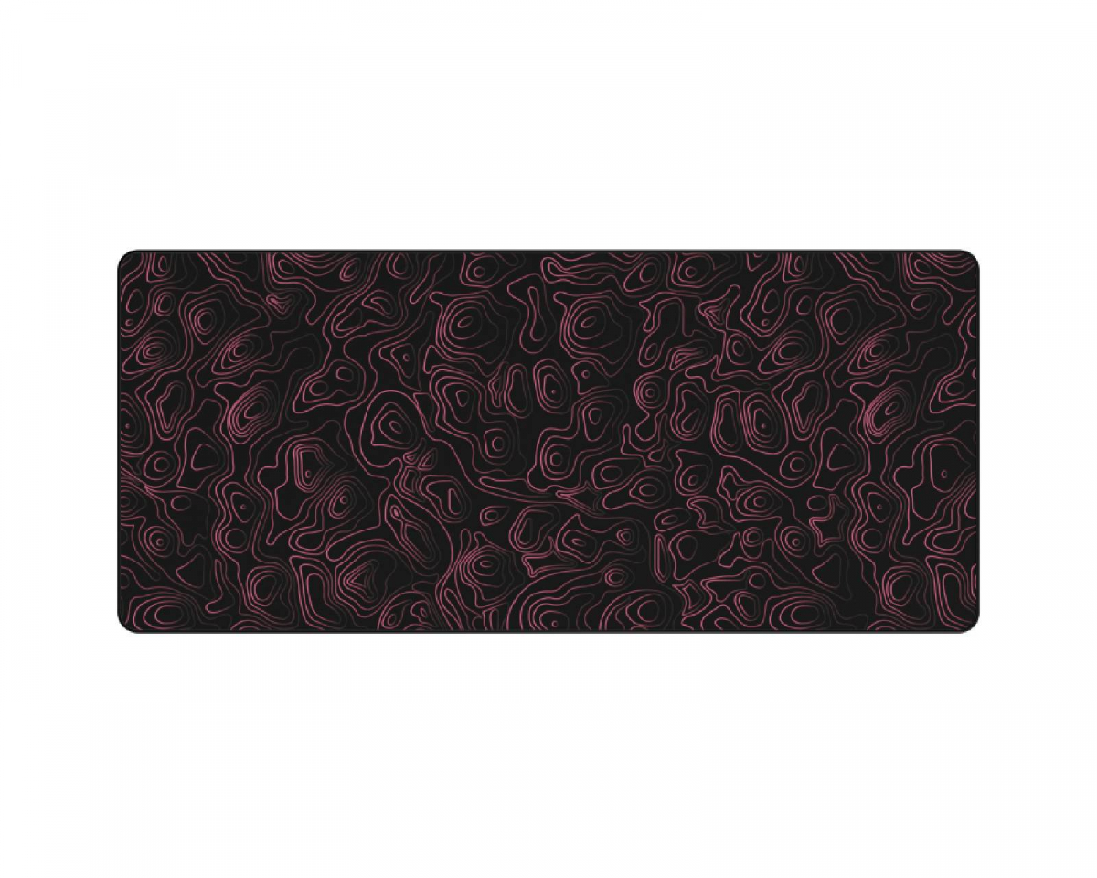 Black & Red Topographic Gaming Mouse Pad - Desk Cookies