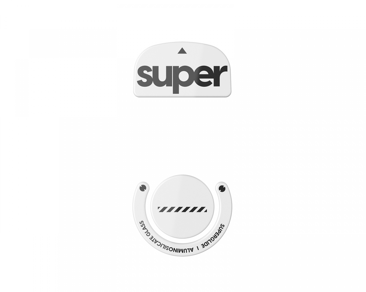 Superglide Version 2 Glas Skates for Logitech G Pro X Superlight - White