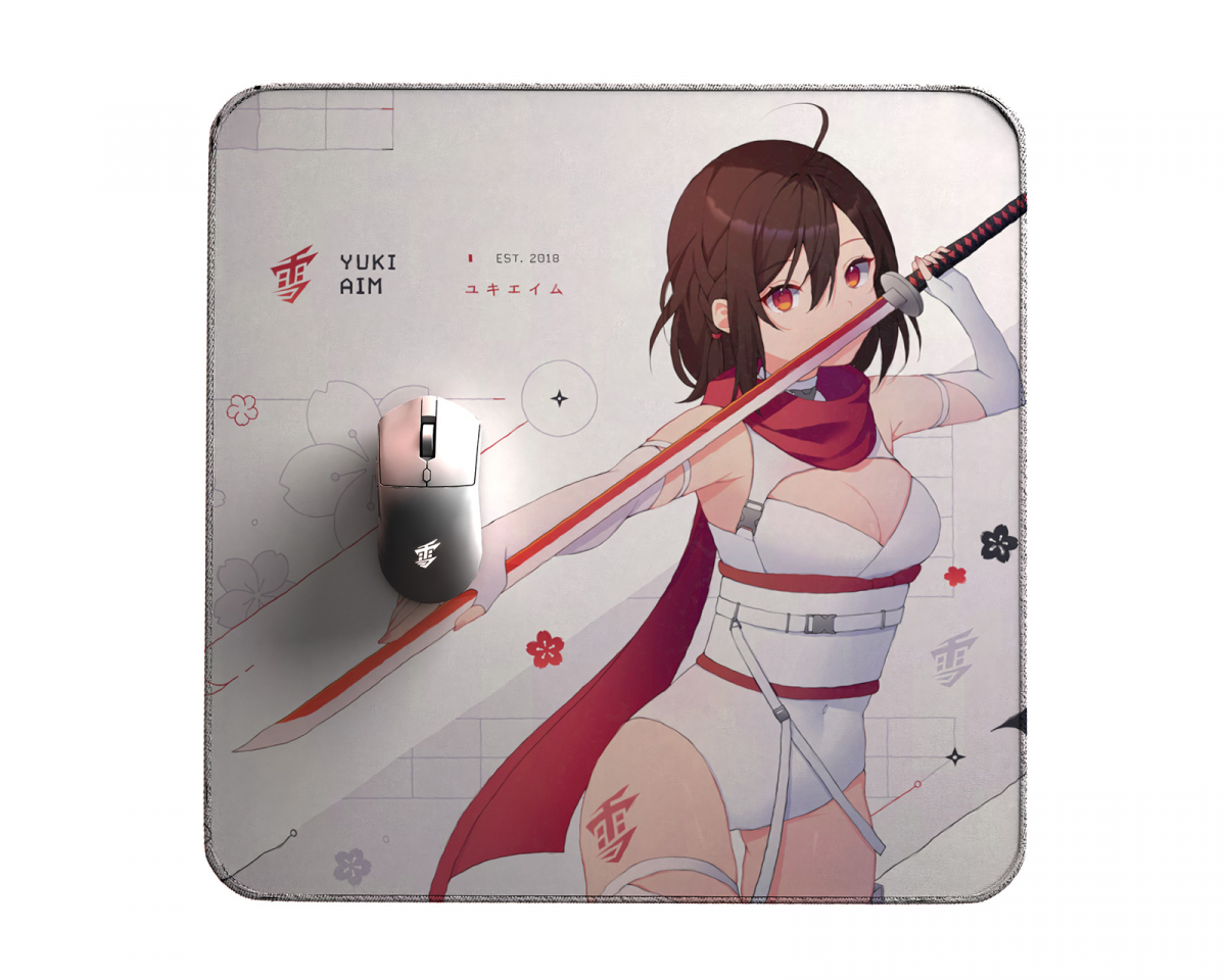 yukiaim katana white Lサイズ マウスパッド - PC/タブレット
