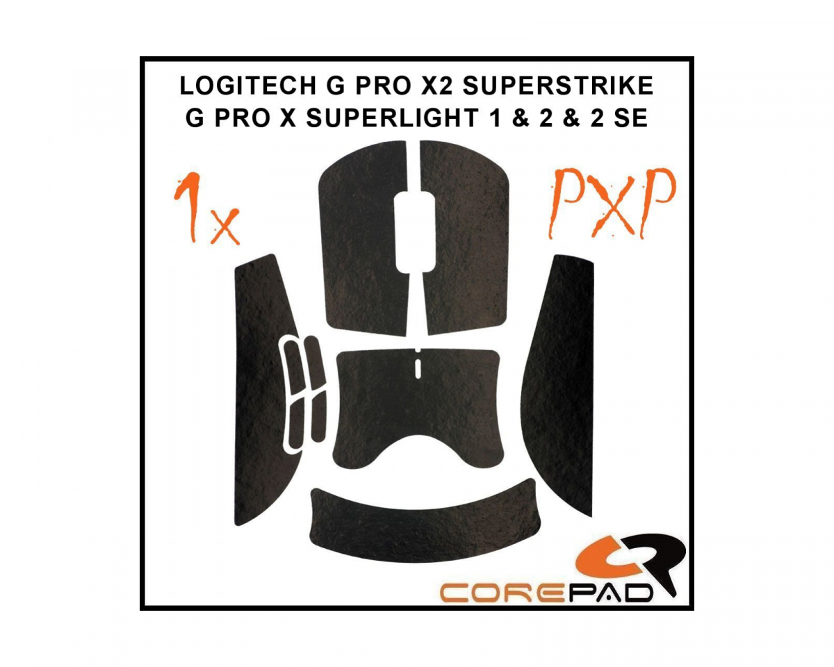 Corepad PXP Grips for Logitech G Pro X Superlight 2 - Black - us