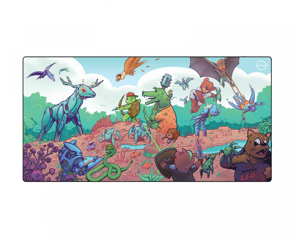 Lethal Gaming Gear Saturn Gaming Mousepad - LeonardoDaMouse Battle