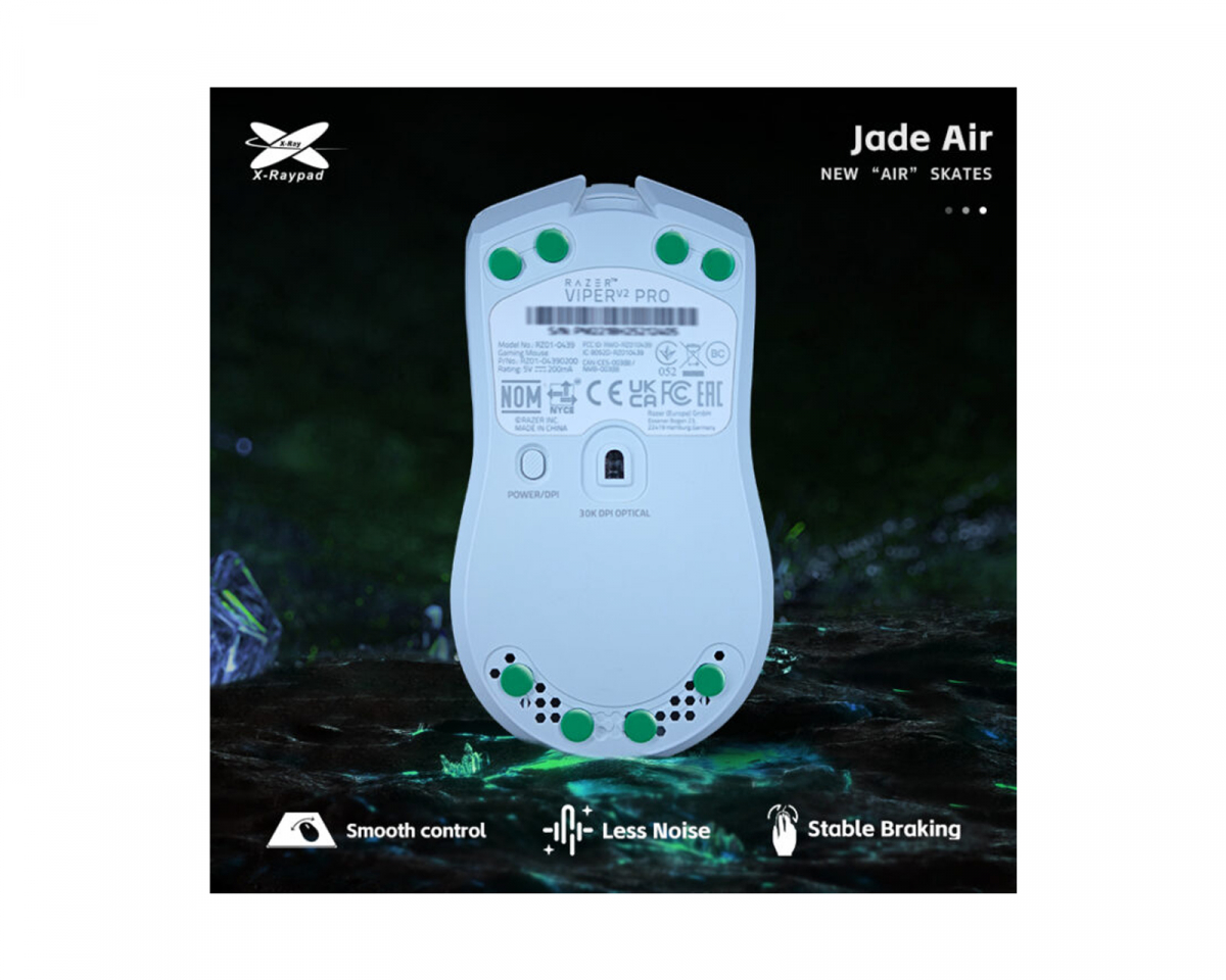 X-raypad Jade Air Mouse Skates - Universal Dots - us.MaxGaming.com