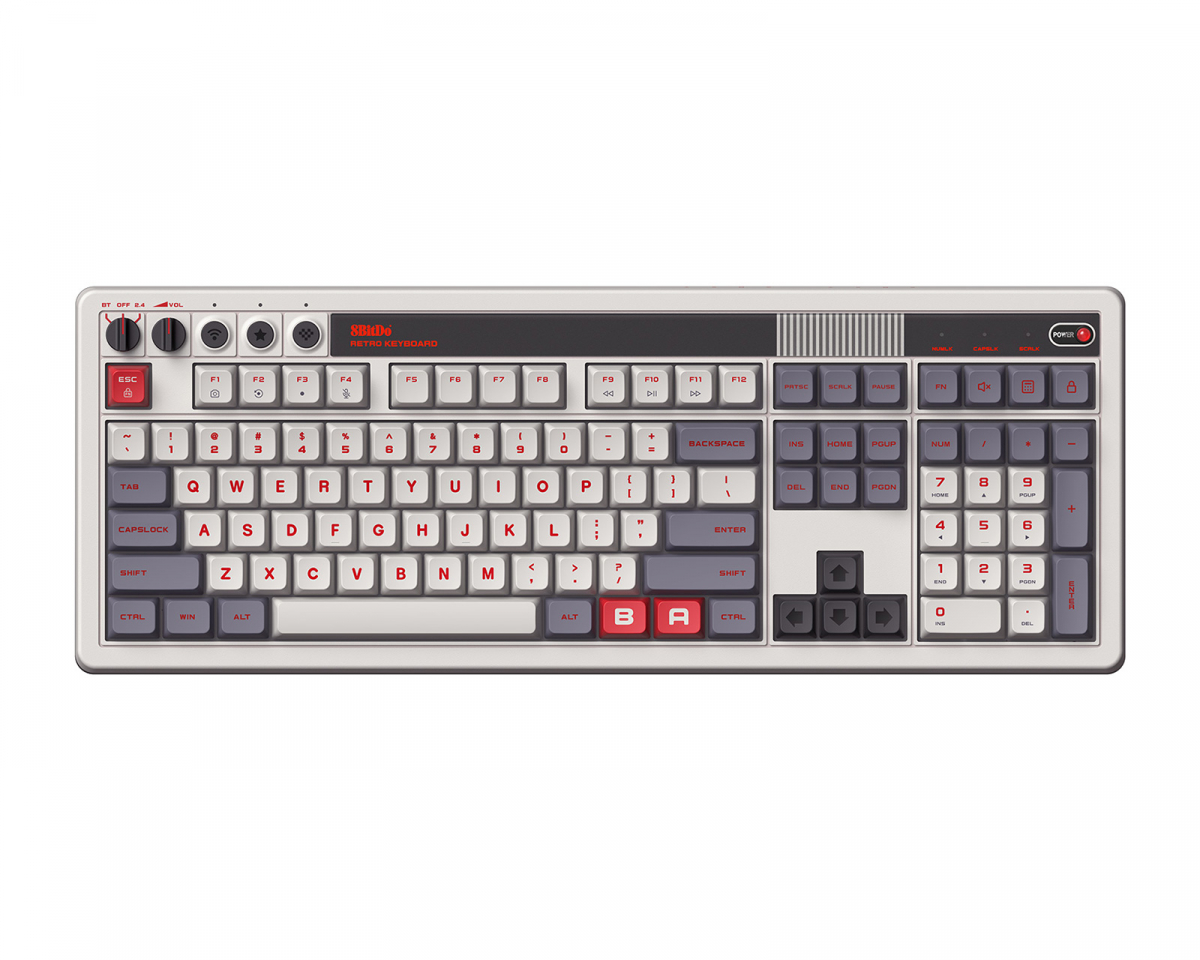Retro Mechanical Keyboard 本体 8Bitdo Retro 108 Mechanical Keyboard Wireless - ANSI - N