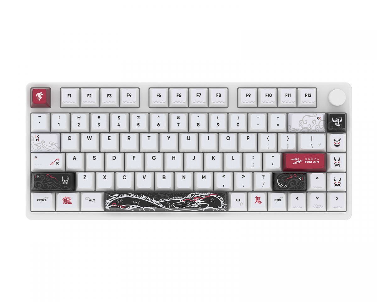 「かわいい～！」 75% 2.0 Oni Arbiter x Aim Yuki Keyboard Effect [Hall ANSI キーボード