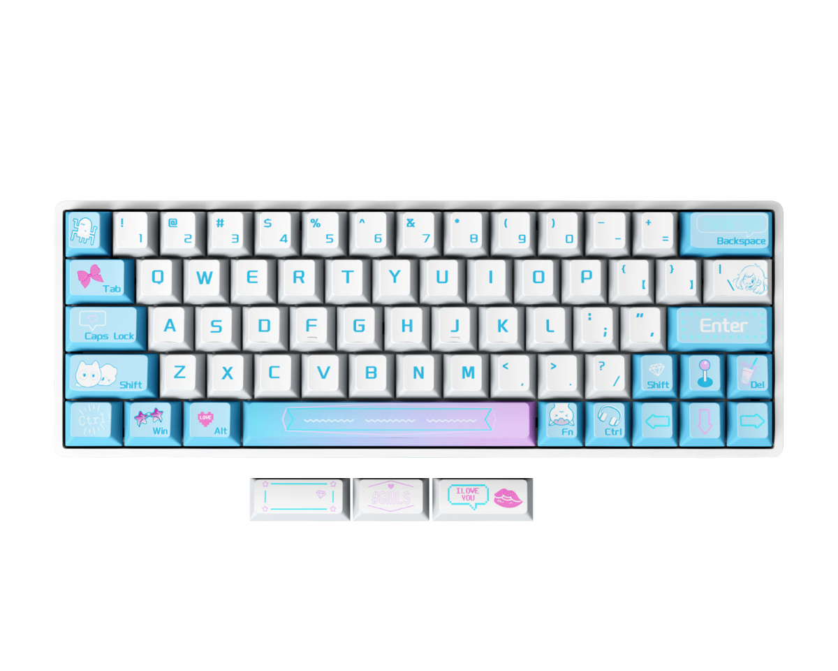 Sikakeyb HM66 HE Magnetic Keyboard [Gateron Jade] - White - us 