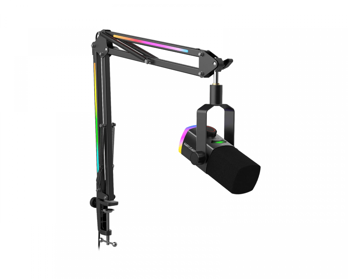Fifine AmpliGame AM8PROT Microphone with Boom Arm - Black - us