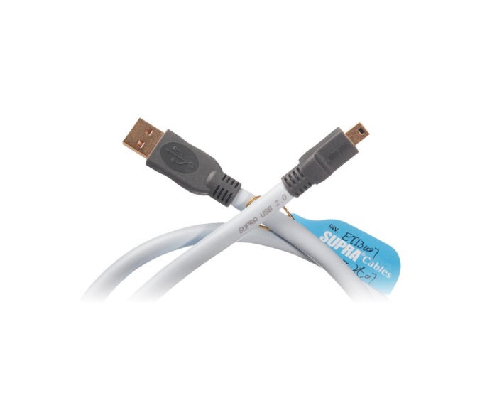 Supra USB Cable 2.0 A-Mini B - 1 meter