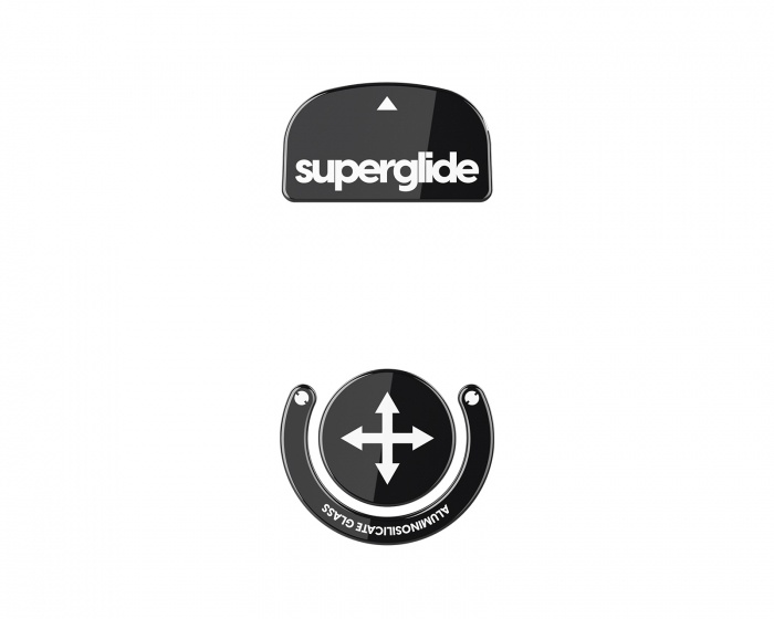 Superglide Glass Skates for Logitech G Pro X Superlight - Black