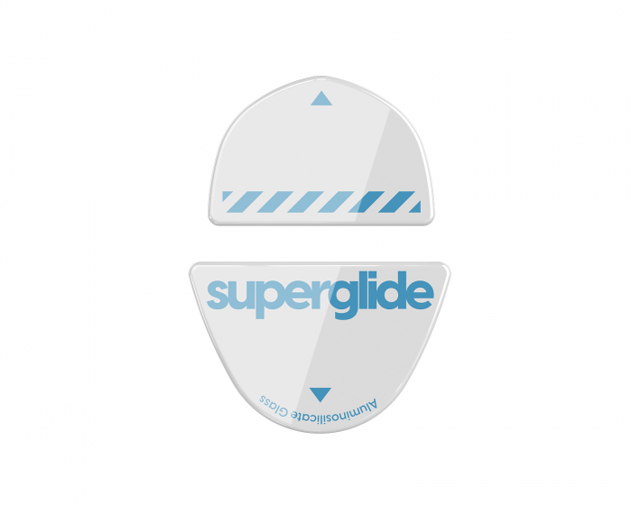 Superglide Glass Skates for Logitech G303 Shroud Edition - White