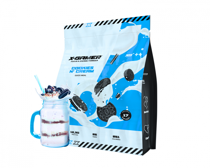 X-Gamer Quick Meal Cookies & Cream - (17 Servings / 1190g)