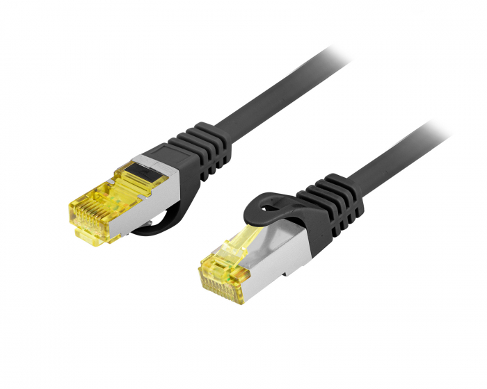 Lanberg CAT.6A S/FTP LSZH CU -  Ethernet cable - Black - 0.5 Meter