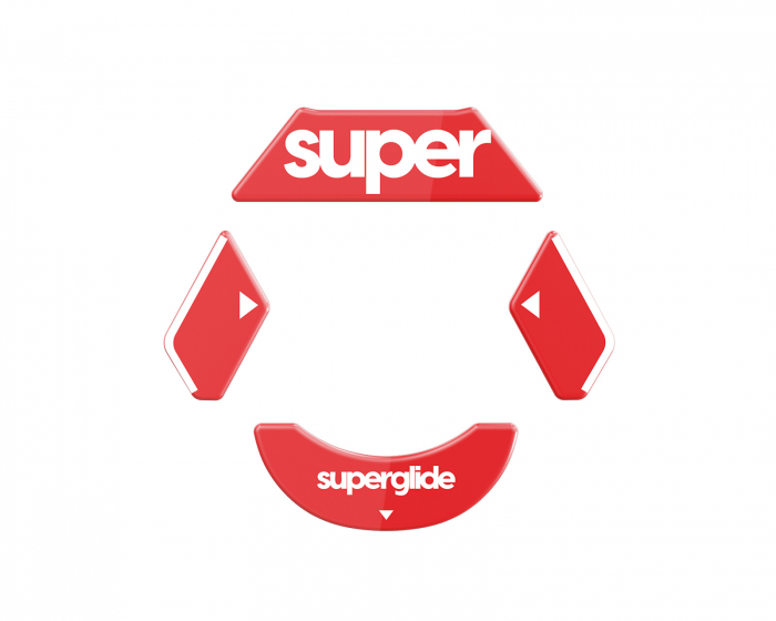 Superglide Version 2 Glass Skates for Logitech G900/903 - Red
