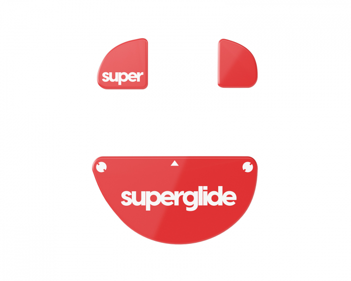 Superglide Version 2 Glass Skates for Zowie EC Wireless Series - Red