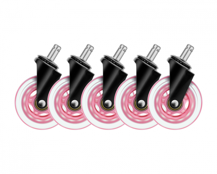Deltaco Gaming Wheels to Gamingchair - Pink - 5-Pack