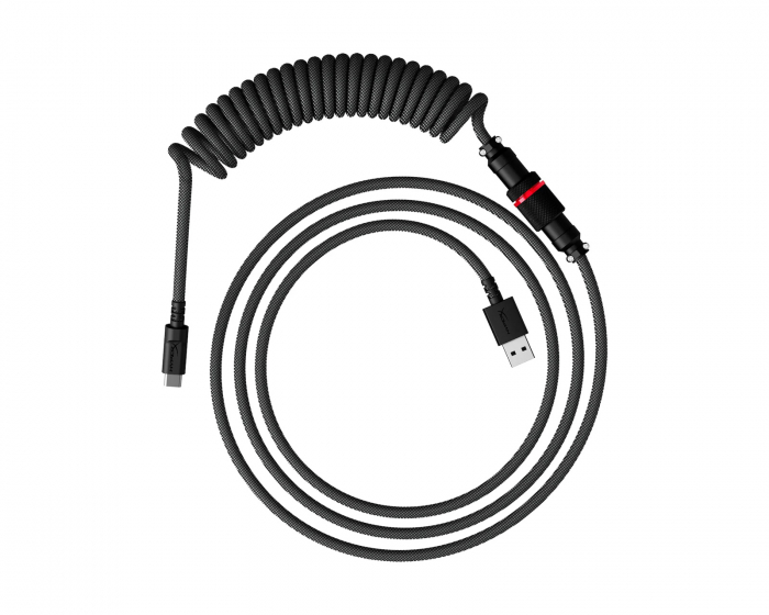 HyperX USB-C Coiled Cable - Grey / Black