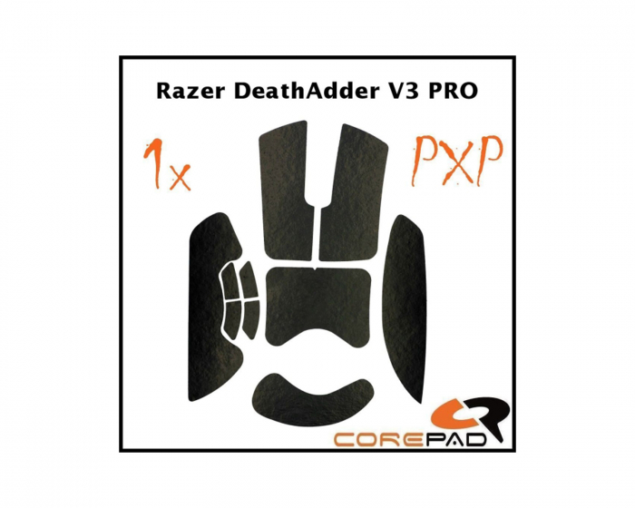 Corepad PXP Grips for Razer DeathAdder V3 Pro - Black
