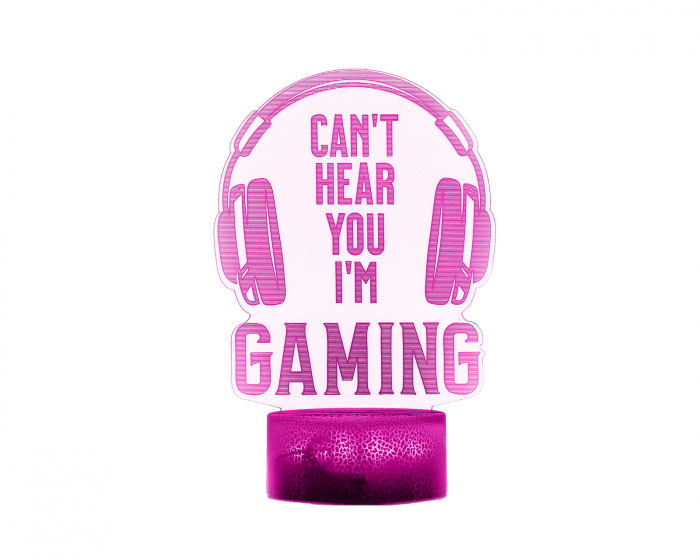 MaxCustom 3D Night Light - Can't Hear You I'm Gaming
