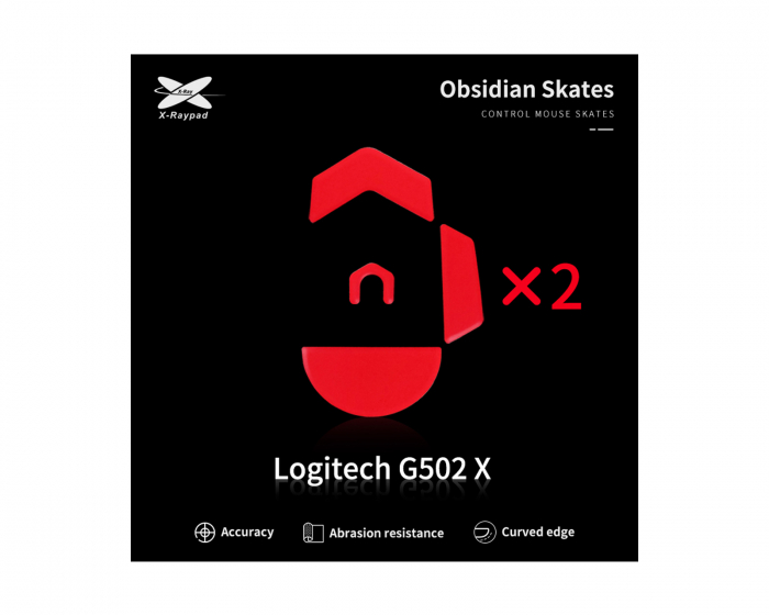 X-raypad Obsidian Mouse Skates for Logitech G502 X Wired