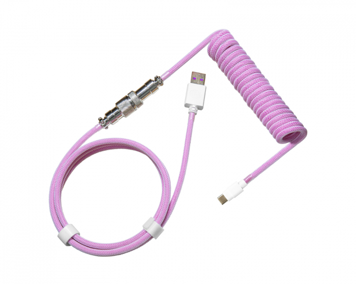 Cooler Master Coiled Cable USB-C to USB-A 1.5m - Aviator - Candy Magenta