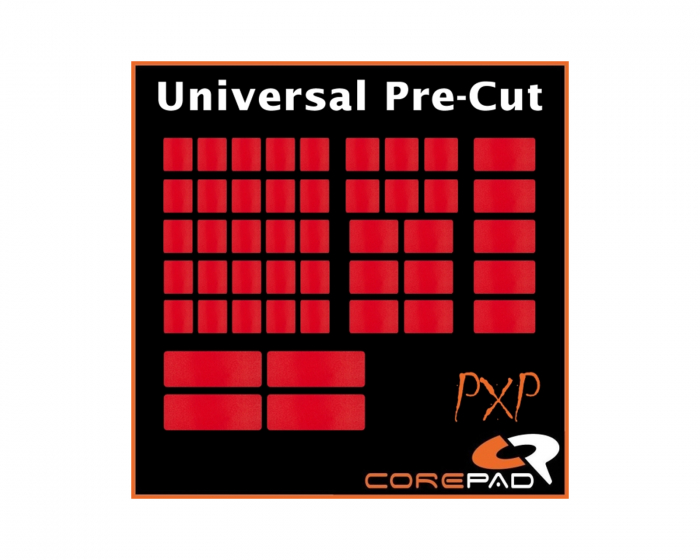 Corepad PXP Universal Pre-Cut Grips for Keyboard & Mouse - Red