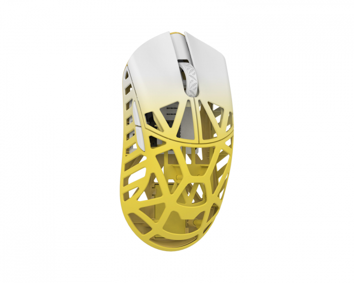 WLMouse BEAST X Max Wireless Gaming Mouse - White/Yellow [Omron Opticals]