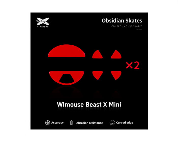 X-raypad Obsidian Mouse Skates for WLmouse Beast X Mini