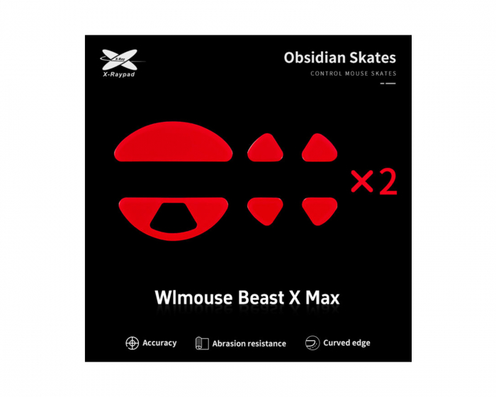 X-raypad Obsidian Mouse Skates for WLmouse Beast X Max