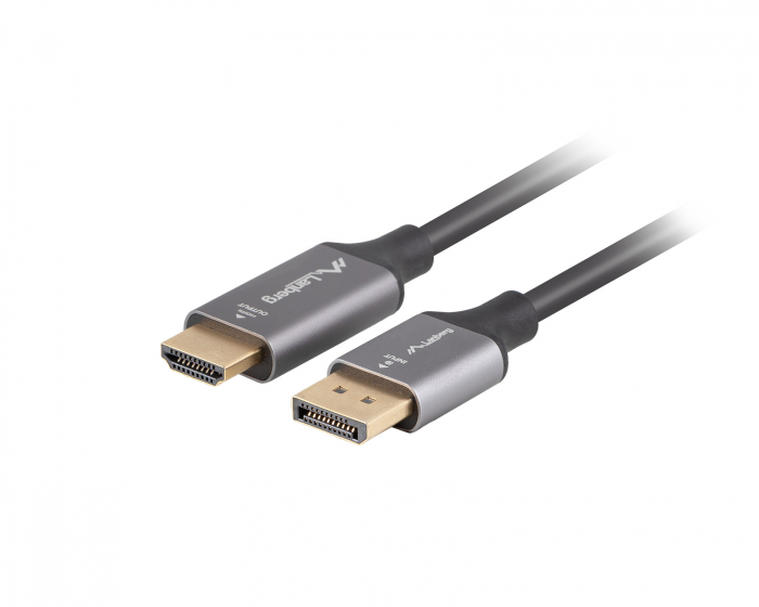 Lanberg DisplayPort to HDMI Cable 4K Black - 1m