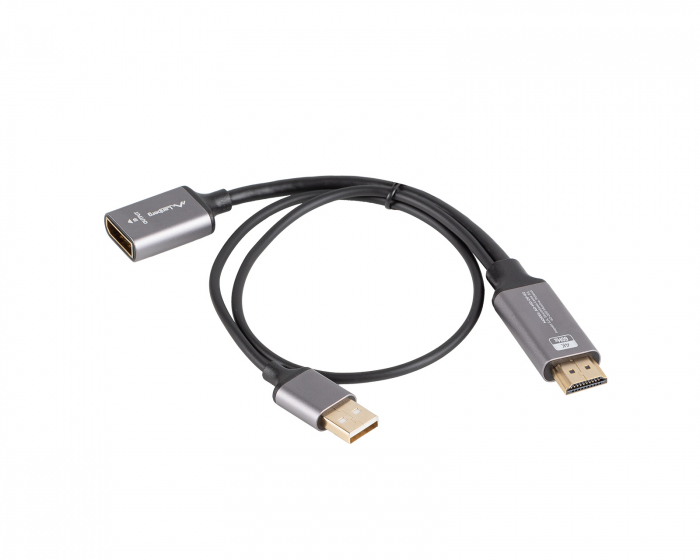 Lanberg HDMI to DisplayPort Adapter 4K Black - 0.2m