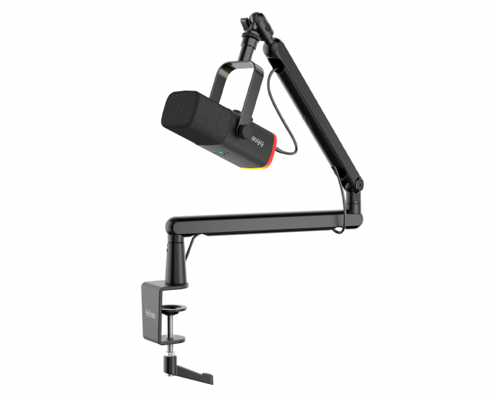 Fifine TAM8 Dynamic Gaming Microphone and Boom Arm - Black