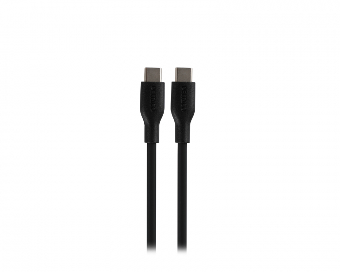 Deltaco USB-C Charging Cable 60W Silicone - Black - 1,5m