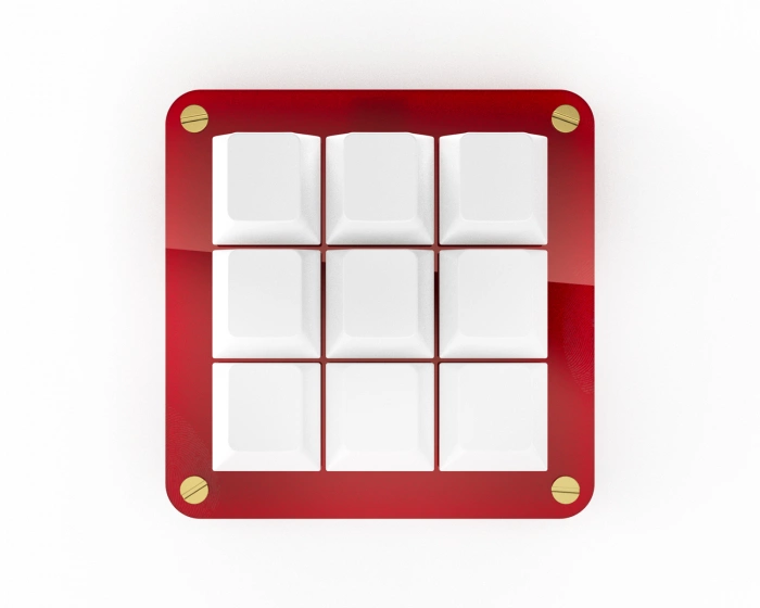 MaxCustom 9-Key MacroPad - Red