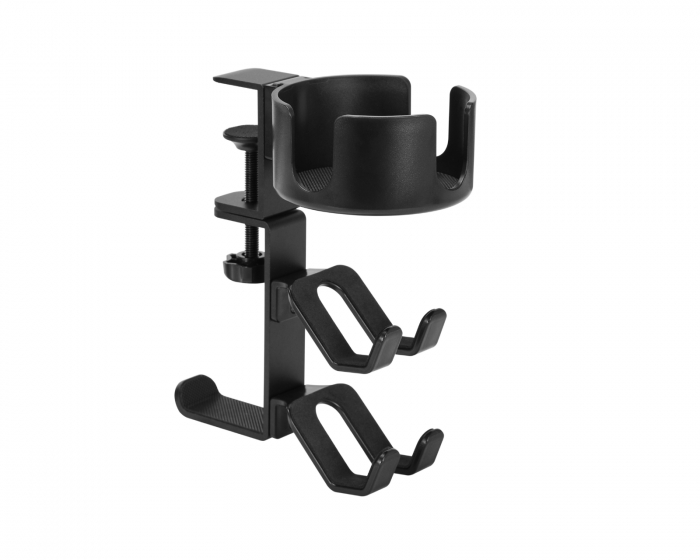MaxMount Holder for Drinks, Headphones and Controllers - Black