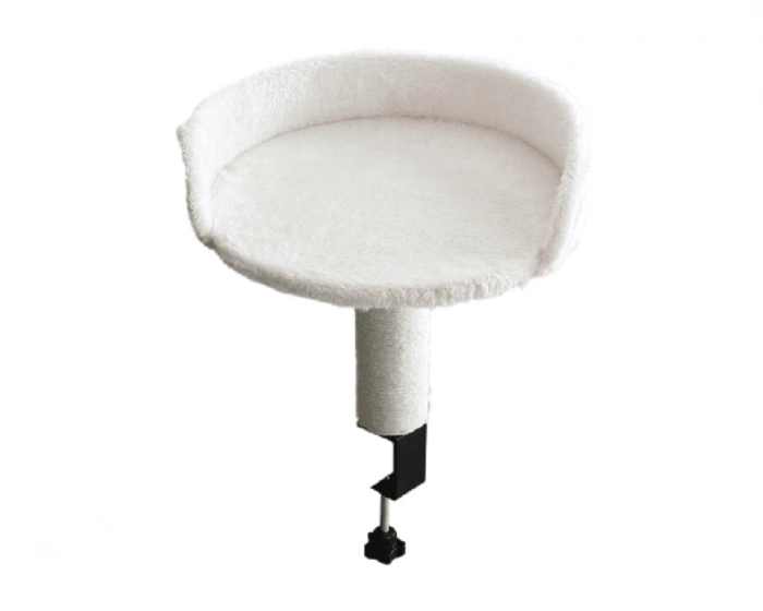 MaxMount Table-Mounted Cat Bed - White