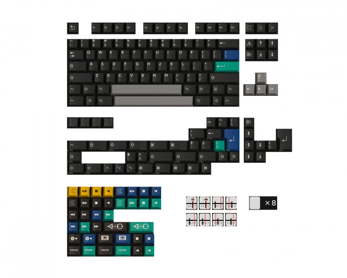 KBDfans PBTfans Tape & Radio - Black Base kit