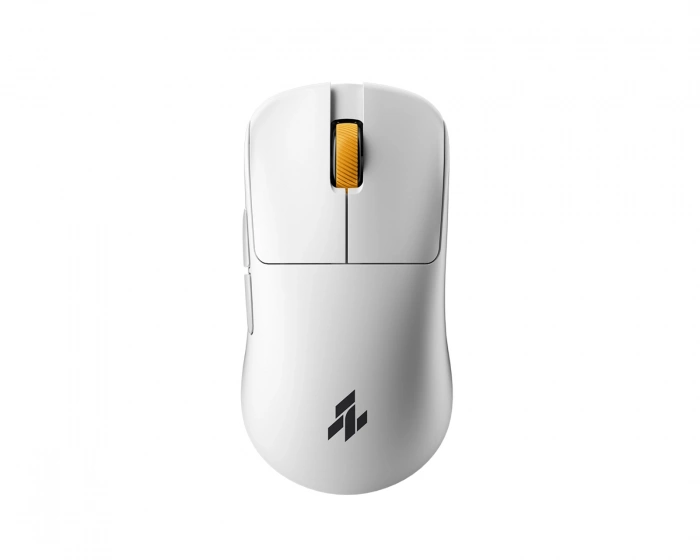 SyLical Gear HELIX 8K Wireless Gaming Mouse - White [Yellow Scroll-Wheel]