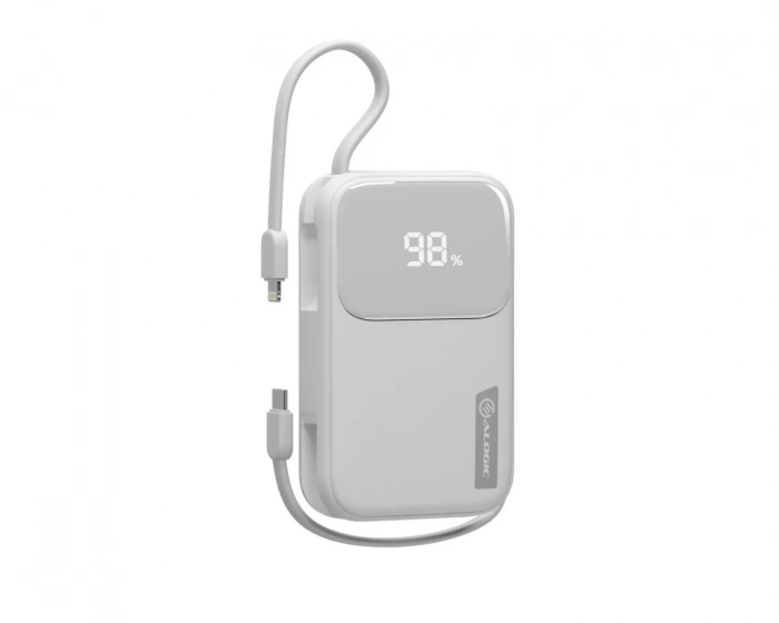 Alogic Tandem+ 20 000 mAh 30W USB-C & Lightning Power Bank - White