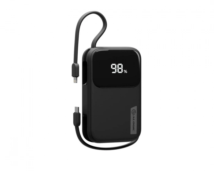 Alogic Tandem+ 20 000 mAh 30W USB-C & Lightning Power Bank - Black