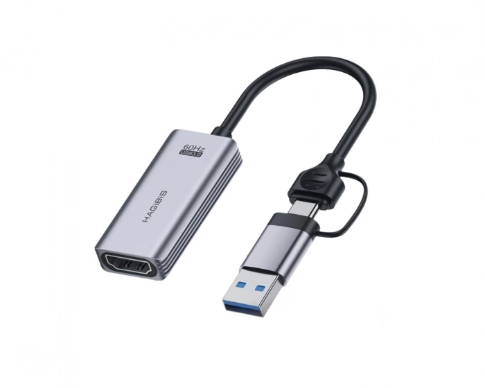 Hagibis HDMI to USB/USB-C 1080p HD 60fps Live Video Capture Card
