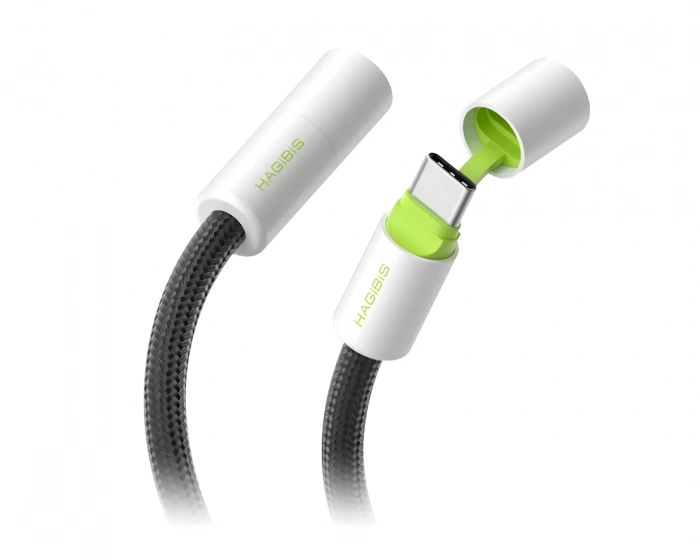 Hagibis USB-C 240W Fast Charging Cable with Cap – Green – 2m